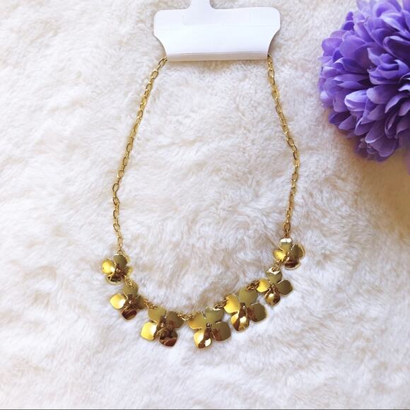 Ann Taylor Pearlized Floral Statement Necklace - Picture 5 of 7